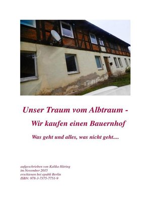 cover image of Unser Traum vom Albtraum